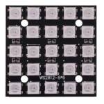 RGB LED module 25-bit 5x5 vierkant 39x39mm met WS2812 chip (NeoPixel) 02